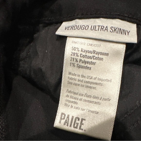 PAIGE Verdugo Ultra Skinny - Black Overdye - Picture 12 of 12
